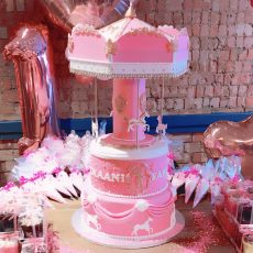 Carousel Birthday Cake Pink