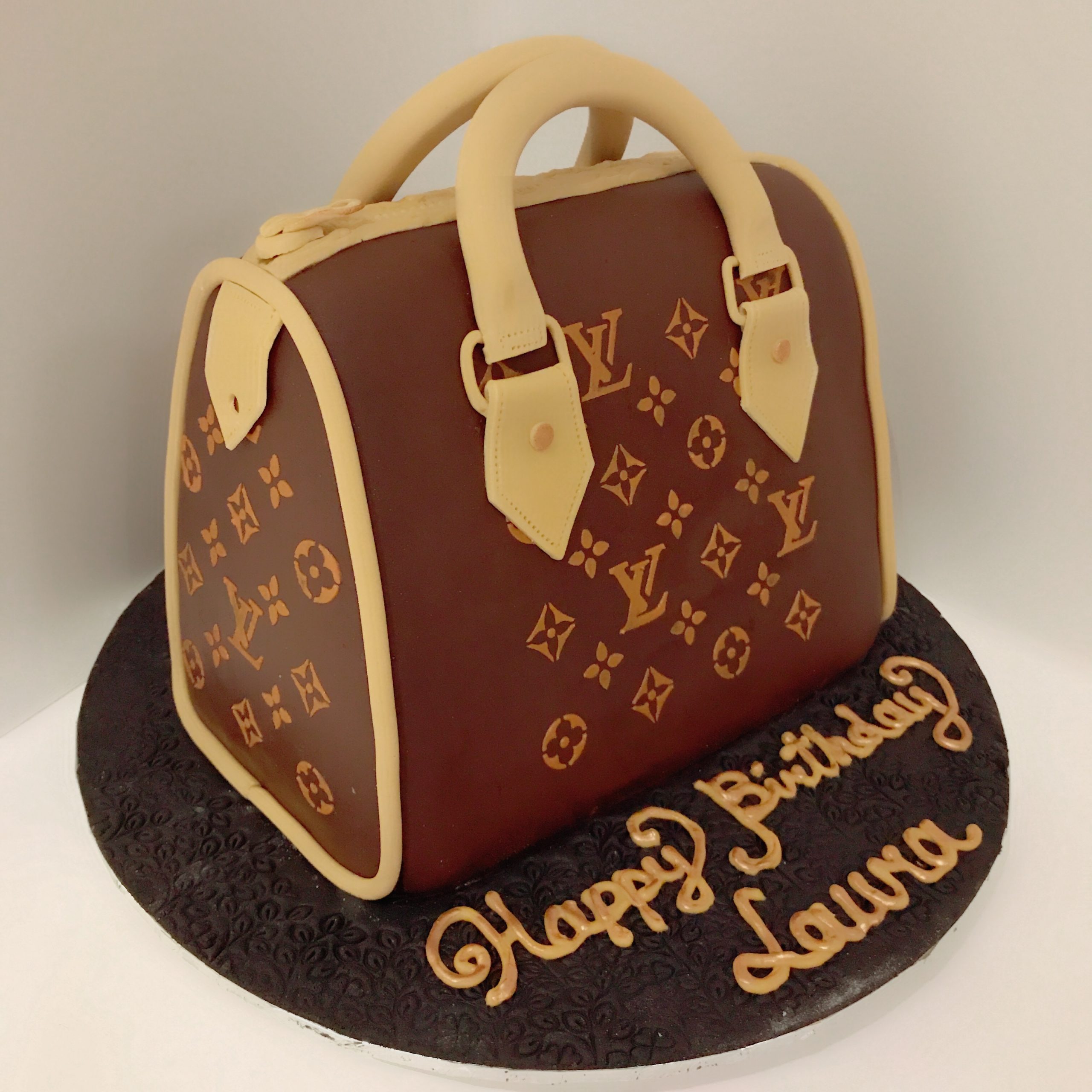 Louis Vuitton 3D Purse cake square pattern  Paos cakes